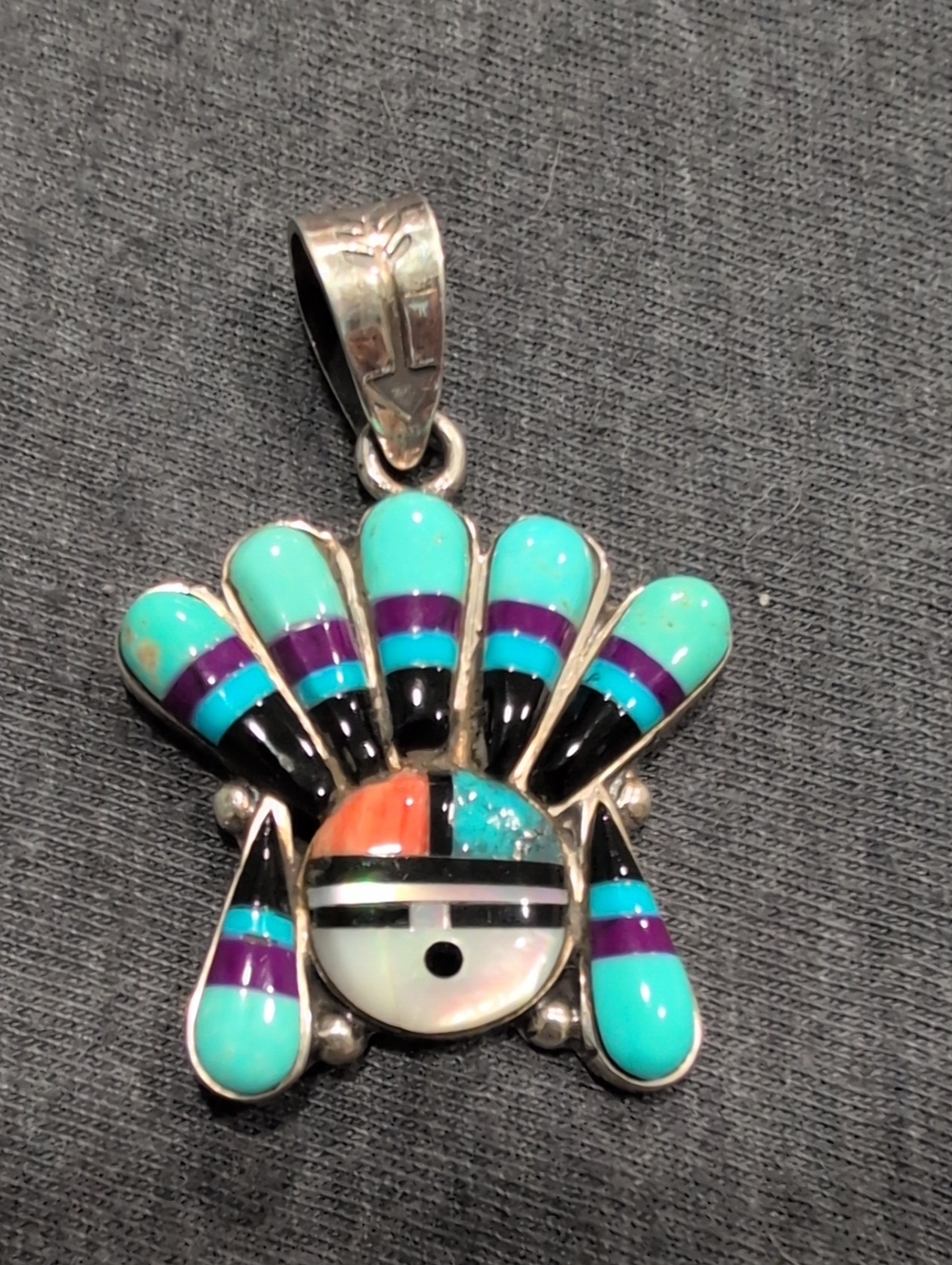 Turquoise Multi-Stone Native-Inspired Pendant Necklace